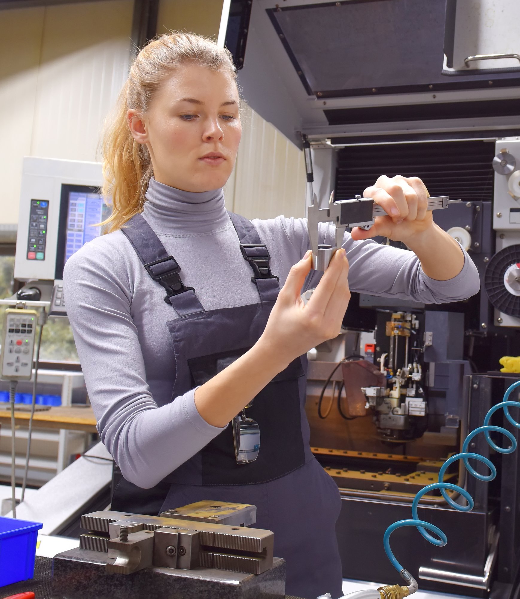 Woman working in manufacturing